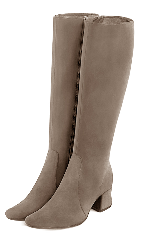 French elegance and refinement for these tan beige feminine knee-high boots, 
                available in many subtle leather and colour combinations. Record your foot and leg measurements.
We will adjust this pretty boot with zip to your measurements in height and width.
You can customise your boots with your own materials, colours and heels on the 'My Favourites' page.
To style your boots, accessories are available from the boots page. 
                Made to measure. Especially suited to thin or thick calves.
                Matching clutches for parties, ceremonies and weddings.   
                You can customize these knee-high boots to perfectly match your tastes or needs, and have a unique model.  
                Choice of leathers, colours, knots and heels. 
                Wide range of materials and shades carefully chosen.  
                Rich collection of flat, low, mid and high heels.  
                Small and large shoe sizes - Florence KOOIJMAN